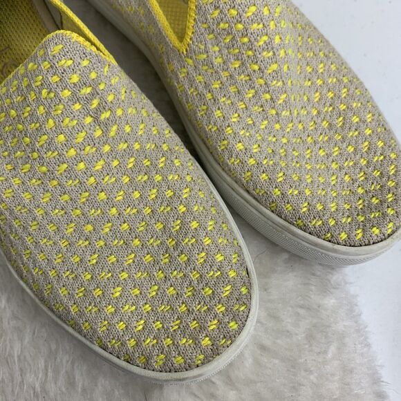 Rothy’s Lemon Yellow Honeycomb Slip On Sneakers Shoes Sz 5 Recycled Materials - Picture 12 of 13